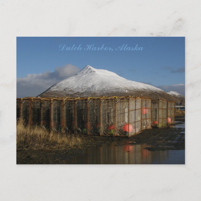 Carte Postale Crabpot Yard à Dutch Harbour, Alaska (Devant)