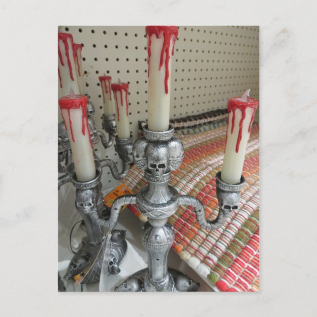 Carte Postale Crâne candélabre (Devant)