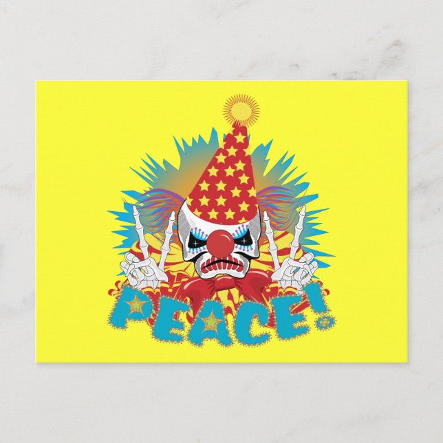Carte Postale Crâne clown (Devant)