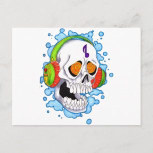 Carte Postale Crâne de musique