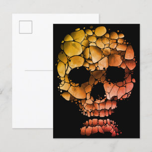Carte Postale Crâne de pierre – Unique art gothique inspiré des
