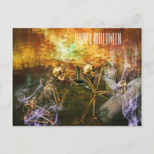 Carte Postale Crâne effrayant d'Halloween