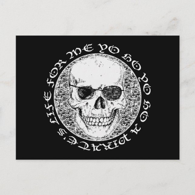 Carte Postale crâne pirate (Devant)