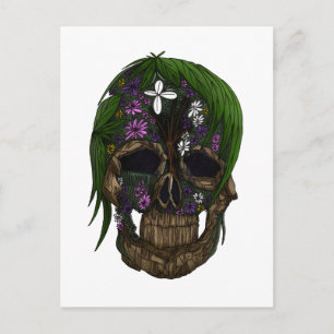 Carte Postale Crâne plante
