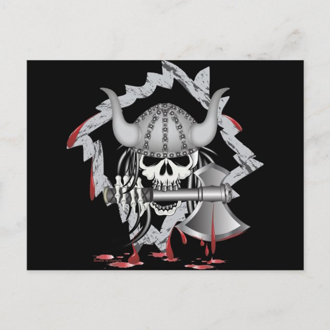 Carte Postale Crâne viking (Devant)