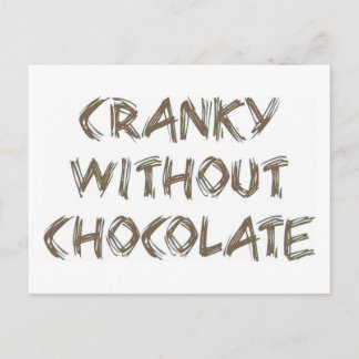 Carte Postale Cranky sans chocolat