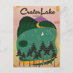 Carte Postale Crater lake Canada Affiche de voyage