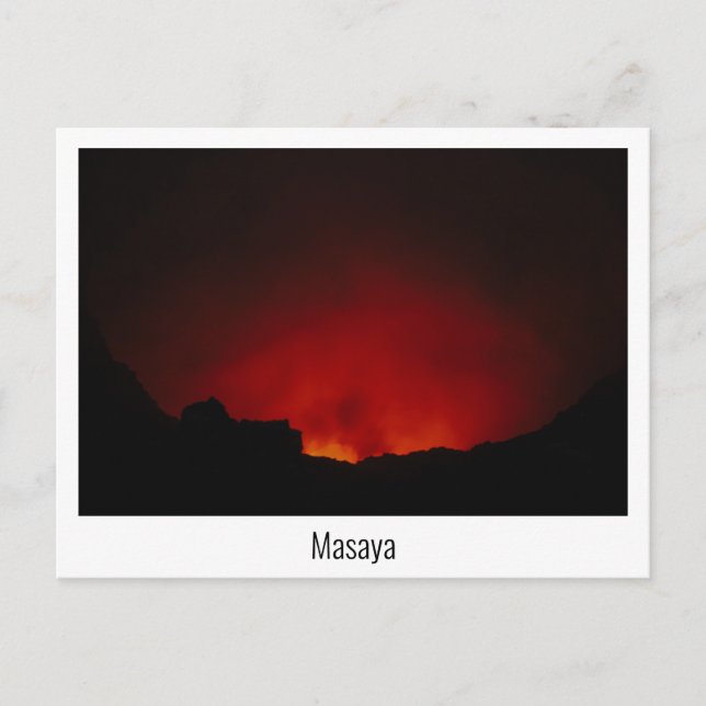 Carte Postale Cratère volcanique de Masaya au Nicaragua (Devant)
