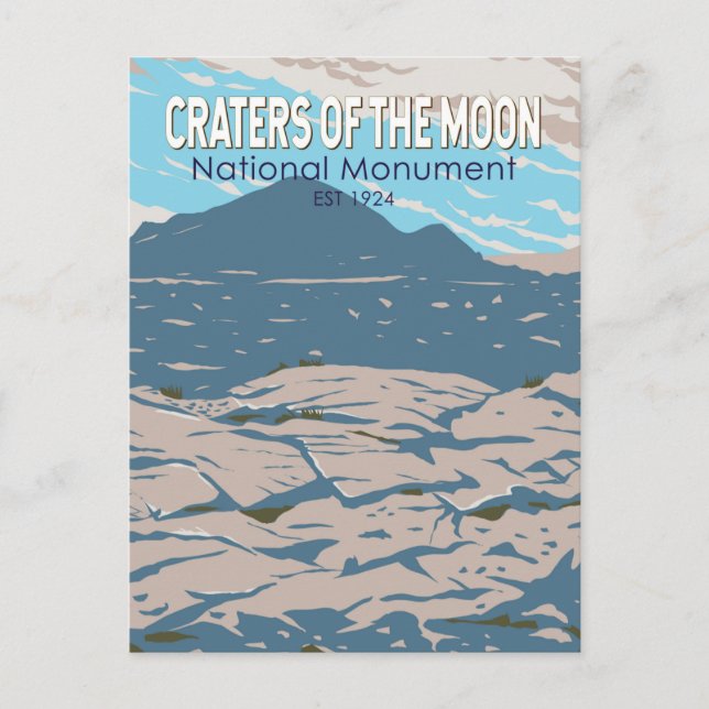 Carte Postale Cratères de la Lune Monument national Idaho Rétro (Devant)