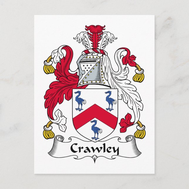 Carte Postale Crawley Family Crest (Devant)
