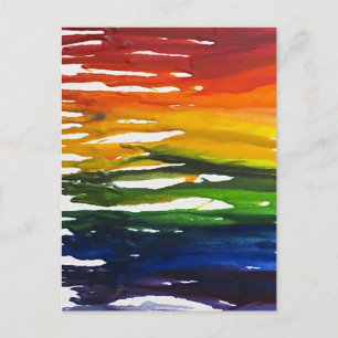 Carte Postale Crayon fondu sur toile