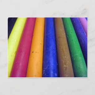 Carte Postale Crayons colorés