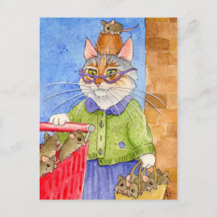 Carte postale Crazy Cat Lady