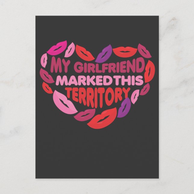 Carte Postale Crazy Girlfriend Territoire Boyfriend Relation (Devant)
