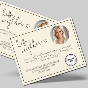 Carte Postale Cream Professional Hello Voisin Immobilier
