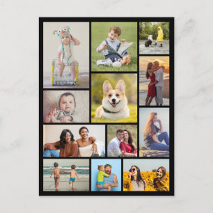 Carte Postale Create Your Own 12 Photo Collage