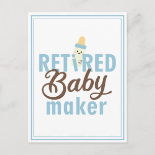 Carte Postale Créateur de bébé à la retraite Funny Vasectomy Mod