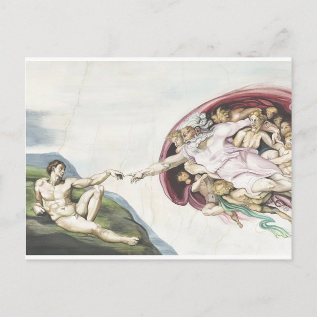 Carte Postale Création d'Adam (Devant)