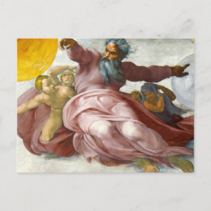 Carte Postale Création du soleil par Michel-Ange