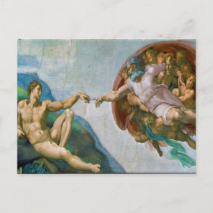 Carte Postale Creation of Adam - Michelangelo 1475 - 1564
