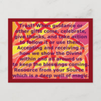 Carte Postale Créative 3 Trust Magic Source encadr