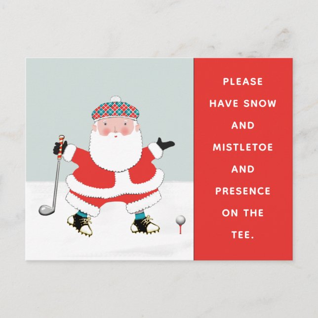 Carte postale Creative Golf Christmas Holiday (Devant)
