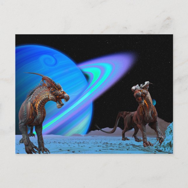 Carte Postale Créature Alien sur la planète (Devant)