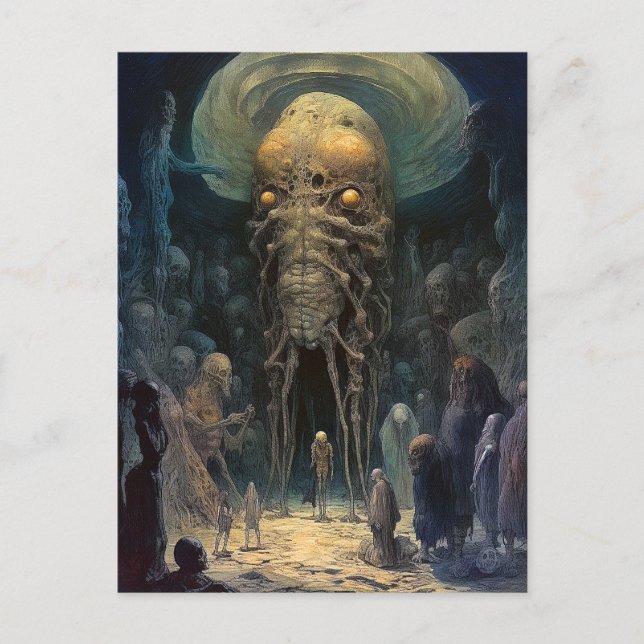 Carte Postale Créature du sous-monde Alien démon (Devant)