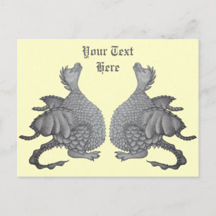 Carte Postale créatures mythymiques mignon des petits dragons gr