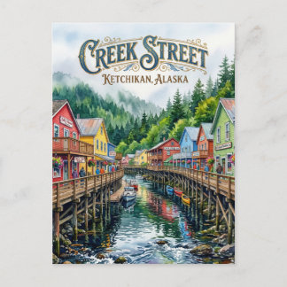 Carte Postale Creek Street USA
