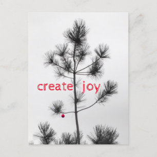 Carte Postale Créer Joie Noël Vacances Pine Tree Ornament