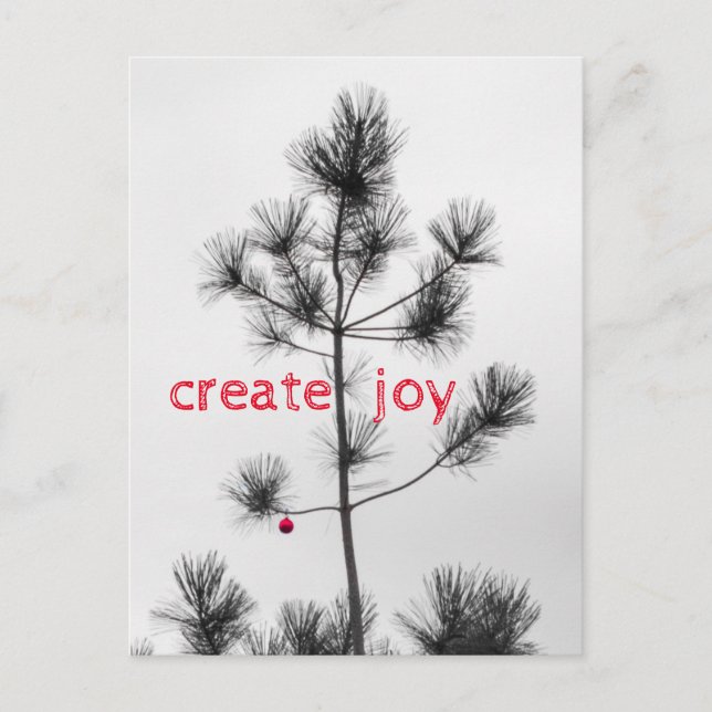 Carte Postale Créer Joie Noël Vacances Pine Tree Ornament (Devant)