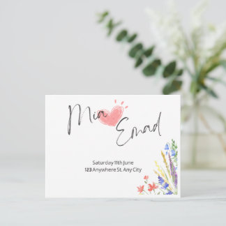 Carte Postale Créer mon invitation de mariage