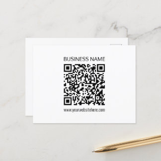 Carte Postale Créer un code QR d'entreprise Texte instantané et 