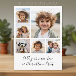 Carte Postale Créer un collage de photos personnalisé avec 6 pho