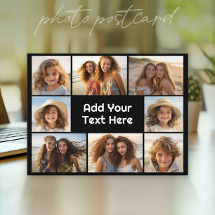 Carte Postale Créer un collage de photos personnalisé avec 8 pho