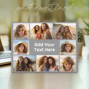 Carte Postale Créer un collage de photos personnalisé avec 8 pho