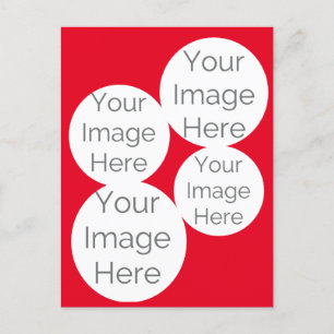 Carte Postale créer votre propre photo simple modèle rouge