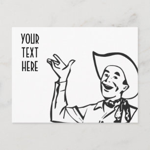 CARTE POSTALE CRÉEZ VOS PROPRES CADEAUX DE COWBOY RETRO