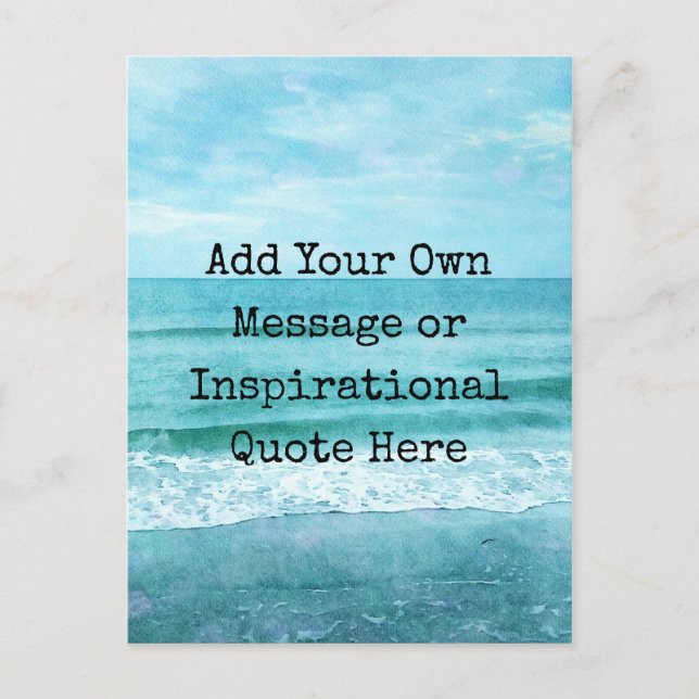 Carte Postale Créez Votre Propre Citation Inspirante Motivationn (Devant)