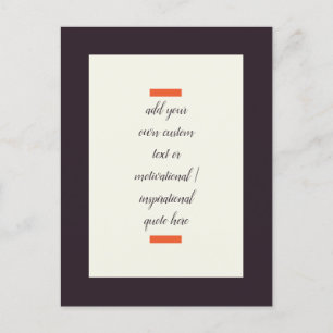 Carte Postale Créez Votre Propre Citation Motivationnelle / Insp
