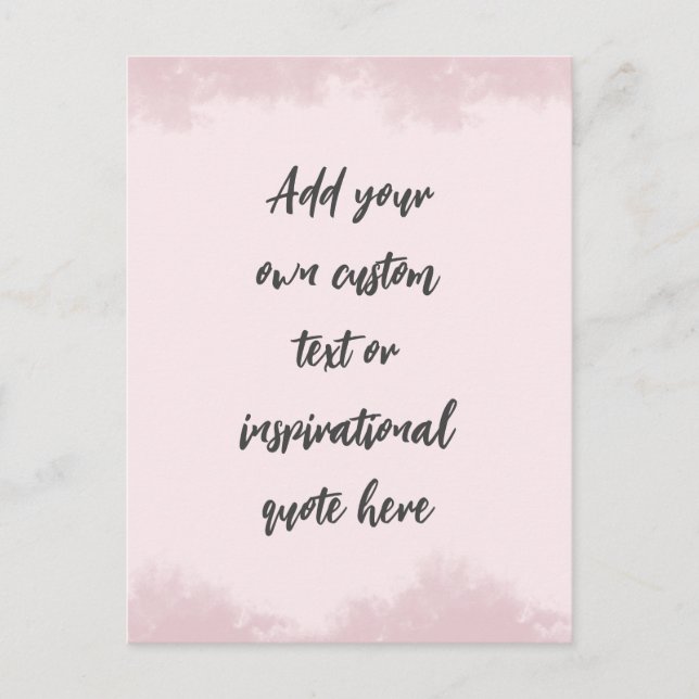 Carte Postale Créez Votre Propre Citation Motivationnelle Pastel (Devant)