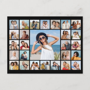 Carte Postale Créez Votre Propre Collage de 27 Photos
