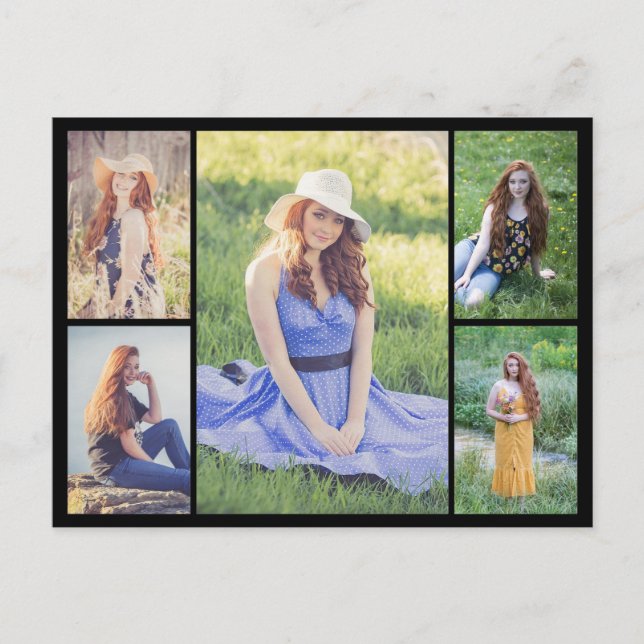 Carte Postale Créez votre propre collage de 5 photos (Devant)
