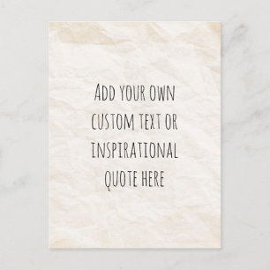 Carte Postale Créez votre propre devis de motivation papier Vint