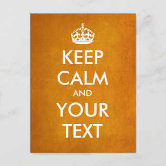 Carte Postale Créez votre propre "Keep Calm & Carry On" (feuille
