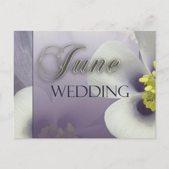 Carte Postale Créez votre propre Mariage de juin violet (Devant)
