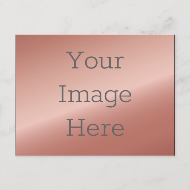 Carte Postale Créez votre propre Rose métallique Faux Gold (Devant)
