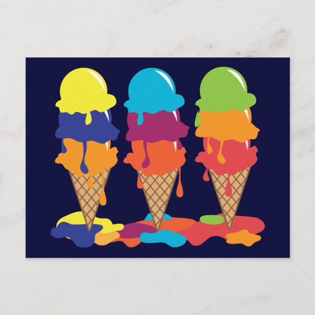 Carte postale Crème glacée (Devant)