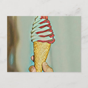 Carte Postale Crème glacée au chocolat